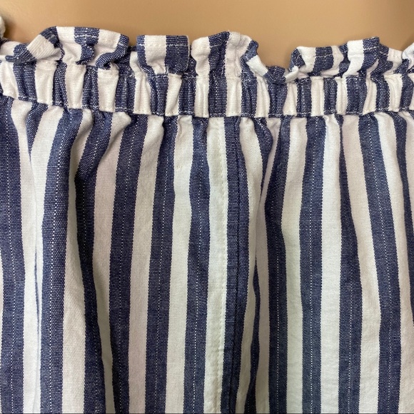 Madewell Shimmer Stripe Off-the-Shoulder Top Sz SM - Picture 6 of 8